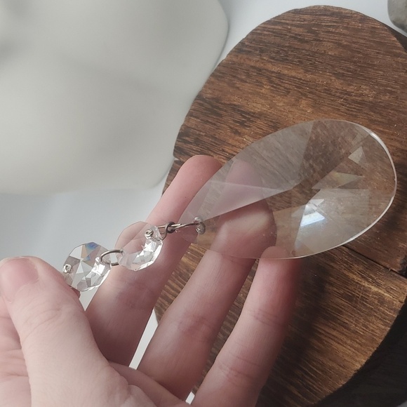 Austrian crystal sterling silver drop pendant - Picture 1 of 4